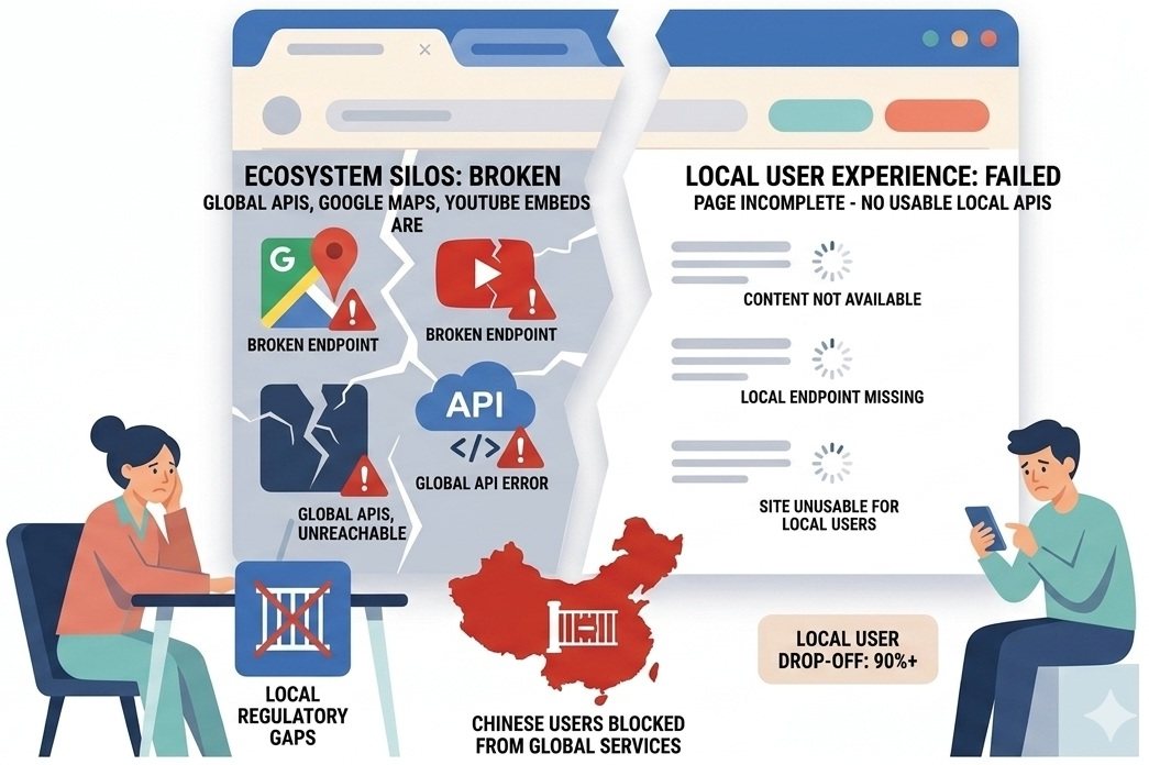 Third-party APIs and embeds that fail behind the China firewall